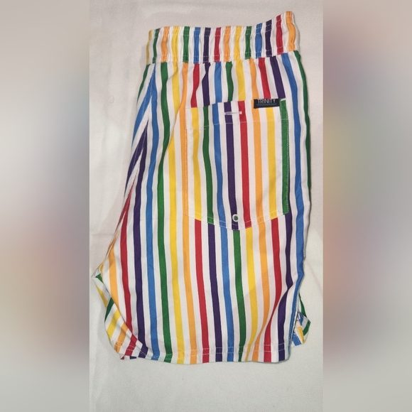 Trinity Rainbow Swim Trunks Sz S - Picture 3 of 6